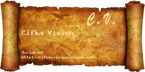 Cifka Vivien névjegykártya