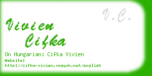 vivien cifka business card